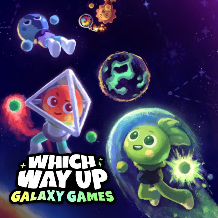 Which Way Up: Galaxy Games Square Key Art